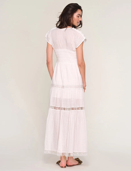 Heartloom White Smocked Swiss Dot Dress