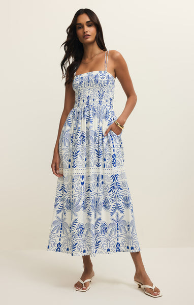 Z Supply Blue Palm Maxi Dress