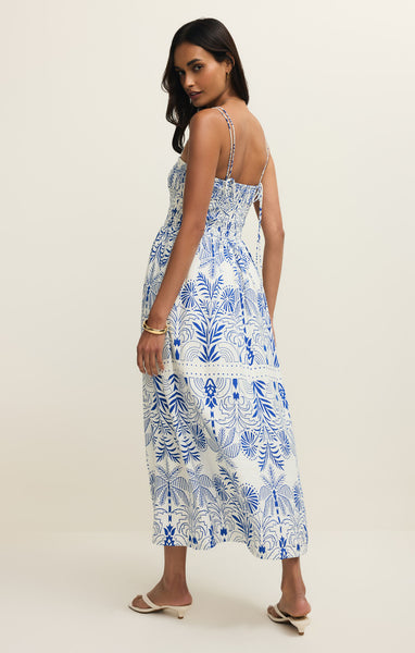 Z Supply Blue Palm Maxi Dress